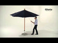 Midtstolpe-parasoll Piazzino Ø300cm sett forfra