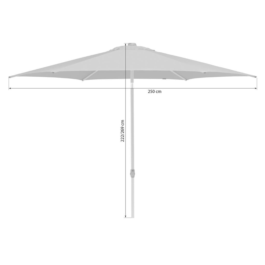 Midtstolpe-parasoll Pop Up Ø250 cm - Suncomfort detalj av kippgelenk