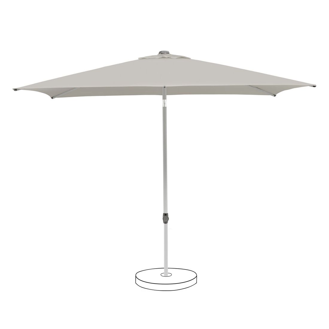 Detalj av Midtstolpe-parasoll Pop Up 250x200 cm - Suncomfort ramme