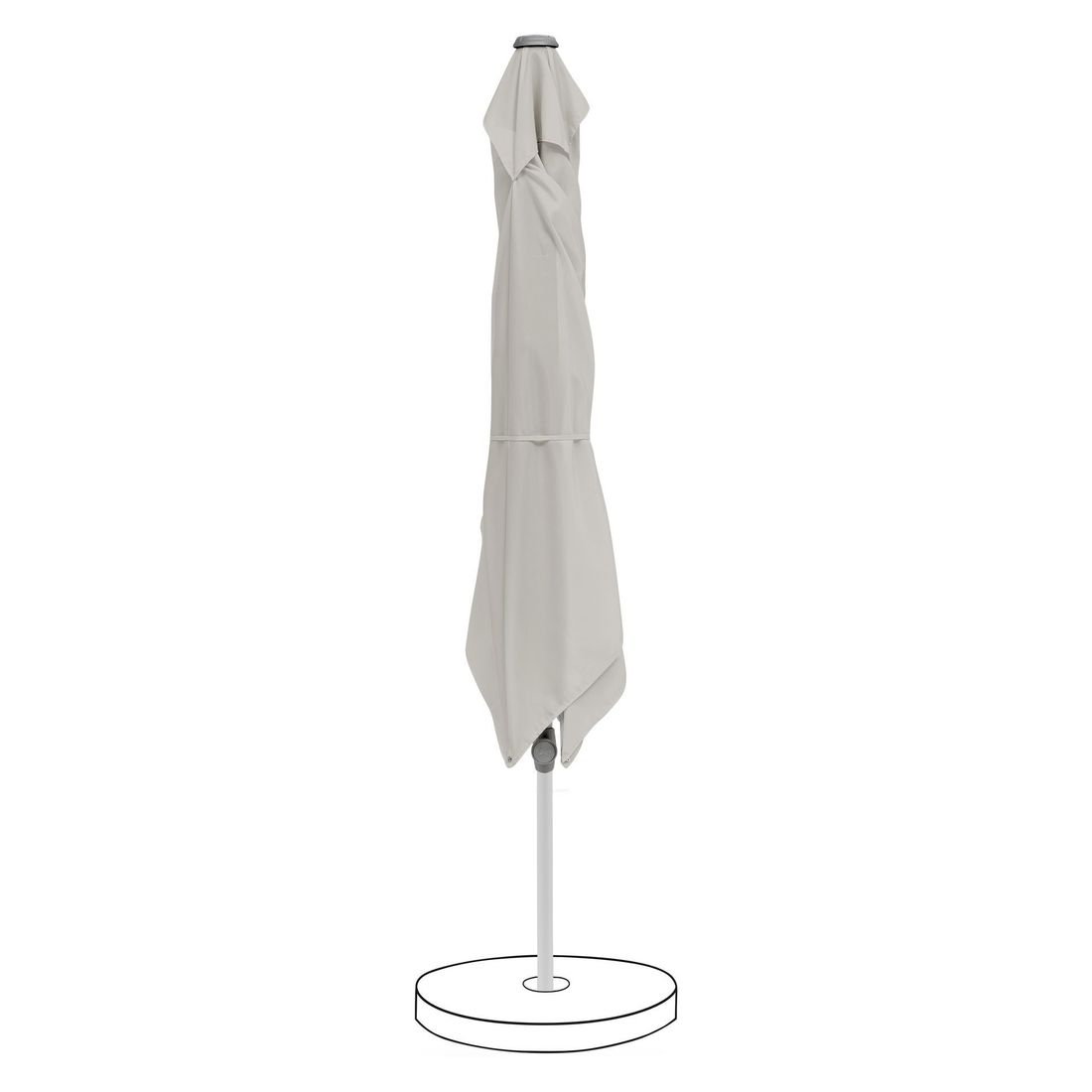 Nærbilde av stoff på Midtstolpe-parasoll Pop Up 250x200 cm - Suncomfort