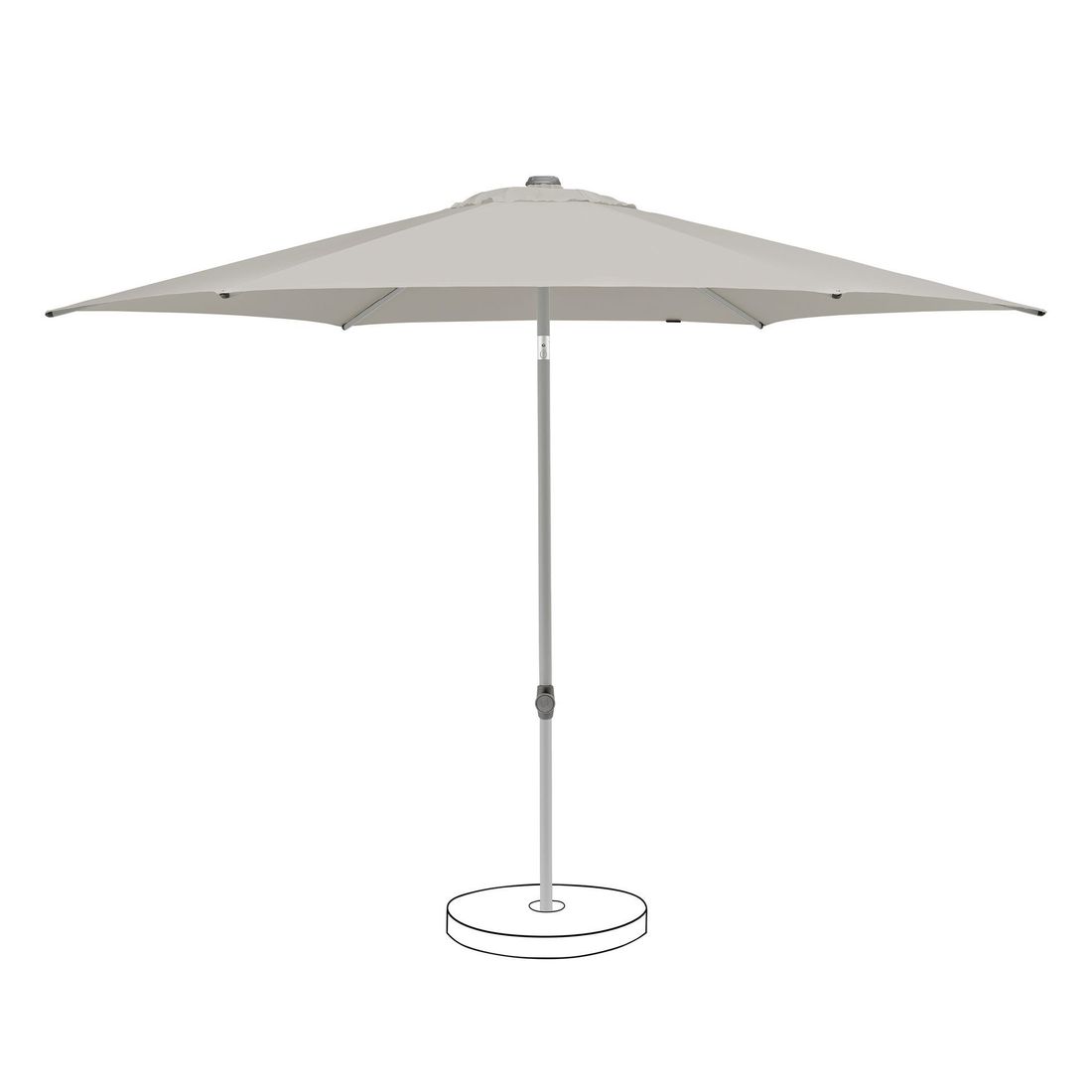 Midtstolpe-parasoll Pop Up Ø300 cm - Suncomfort detalj av stoff