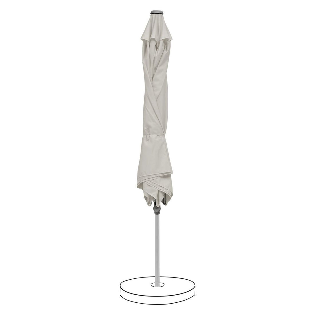 Midtstolpe-parasoll Pop Up Ø300 cm - Suncomfort montert på terrasse