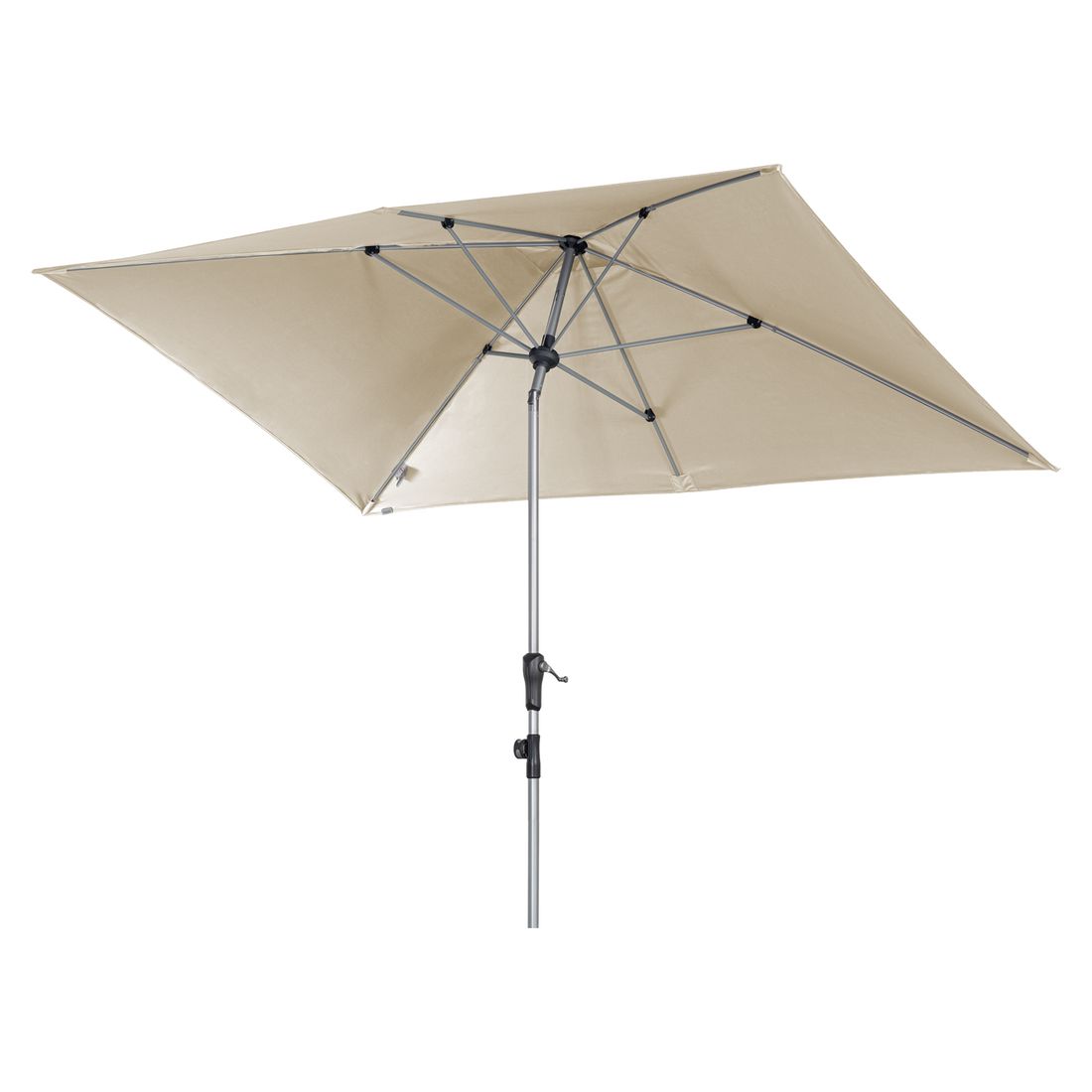 Midtstolpe-parasoll Profi 300x200cm off-white detalj av stoff