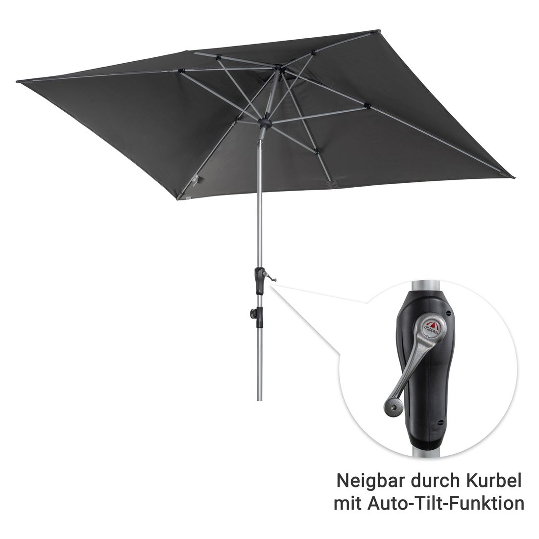 Midtstolpe-parasoll Profi 300x200cm off-white - Doppler
