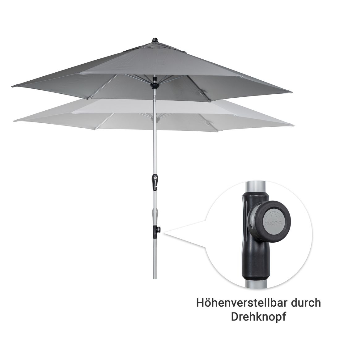 Midtstolpe-parasoll Profi Ø320cm off-white - Doppler