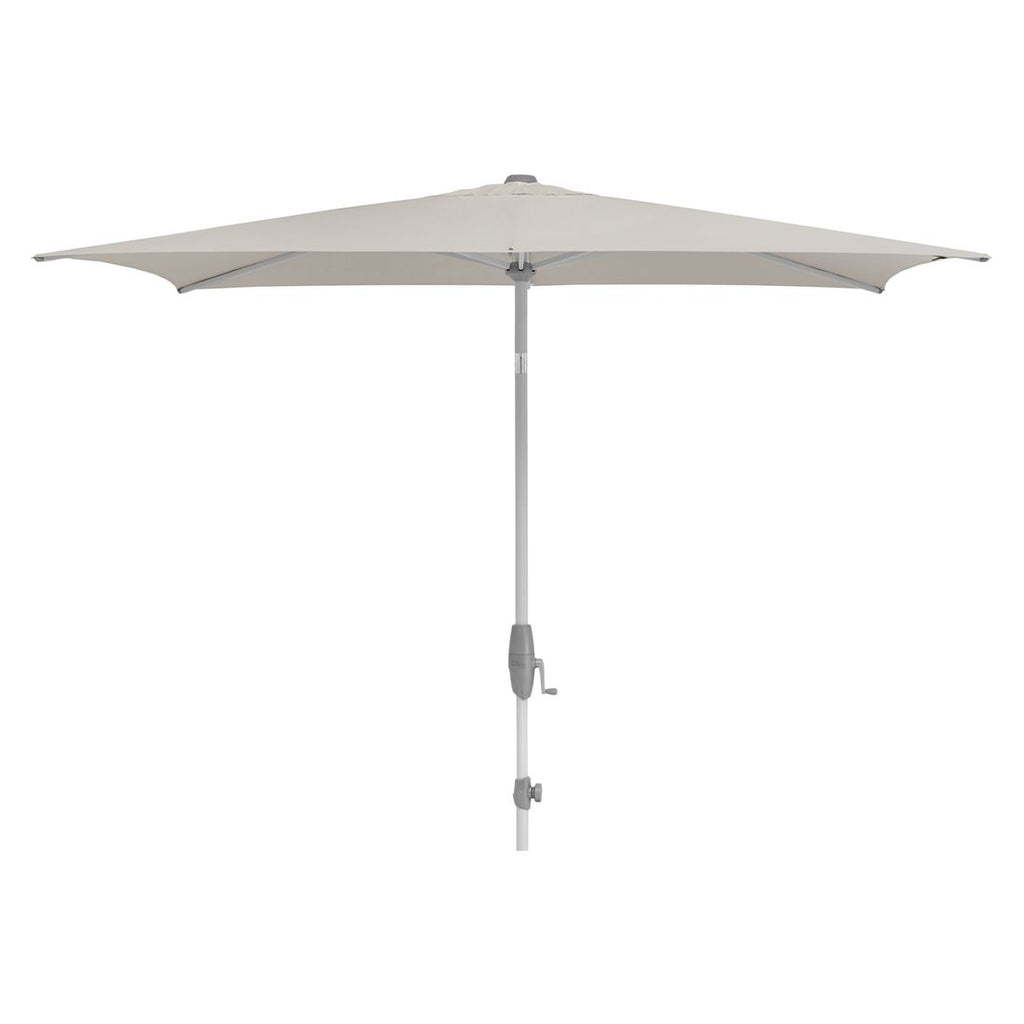 Midtstolpe-parasoll Shell Turn 250x200 cm lysgrå bakside