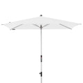 Midtstolpe-parasoll Silver 230x150 cm hvit forfra