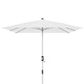 Midtstolpe-parasoll Silver 240x240cm hvit forfra