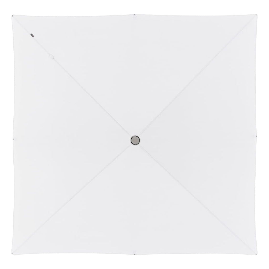 Midtstolpe-parasoll Silver 240x240cm hvit bakside