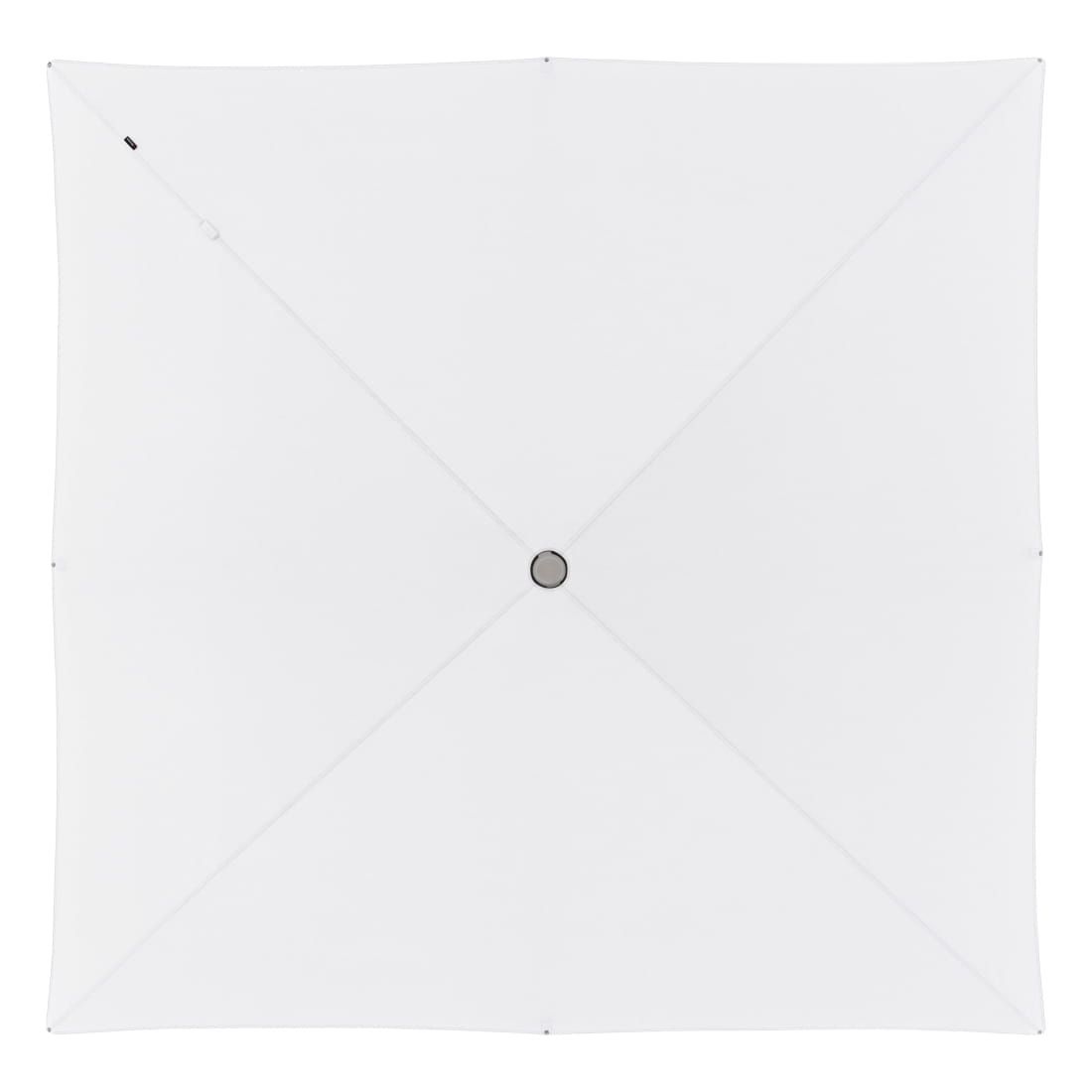 Midtstolpe-parasoll Silver 240x240cm hvit bakside
