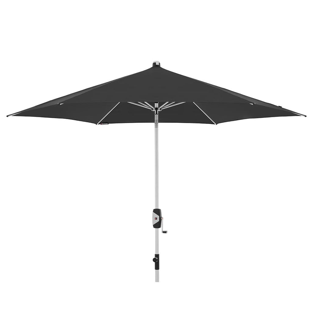 Midtstolpe-parasoll Silver Ø290cm mørkegrå foran
