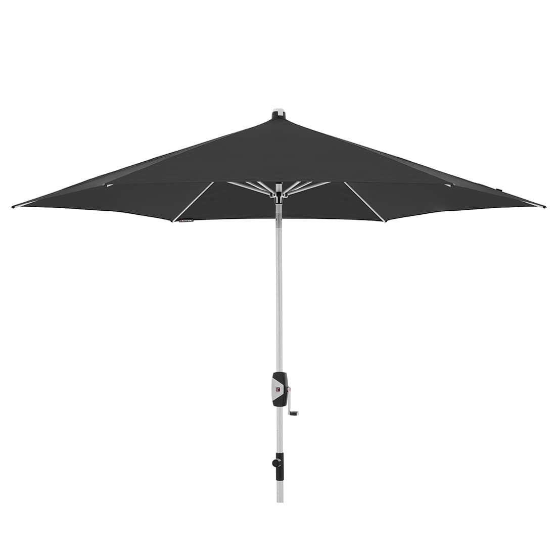 Midtstolpe-parasoll Silver Ø290cm mørkegrå foran