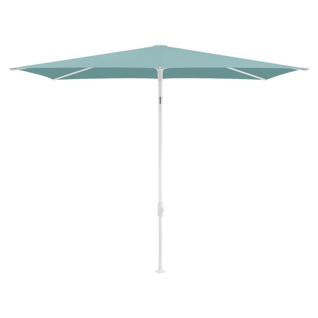 Midtstolpe-parasoll Smart 250x200 cm hvit/ocean bakside