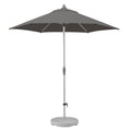 Midtstolpe-parasoll Style Ø250 cm polyester i Stone Grey fra Suncomfort sett forfra
