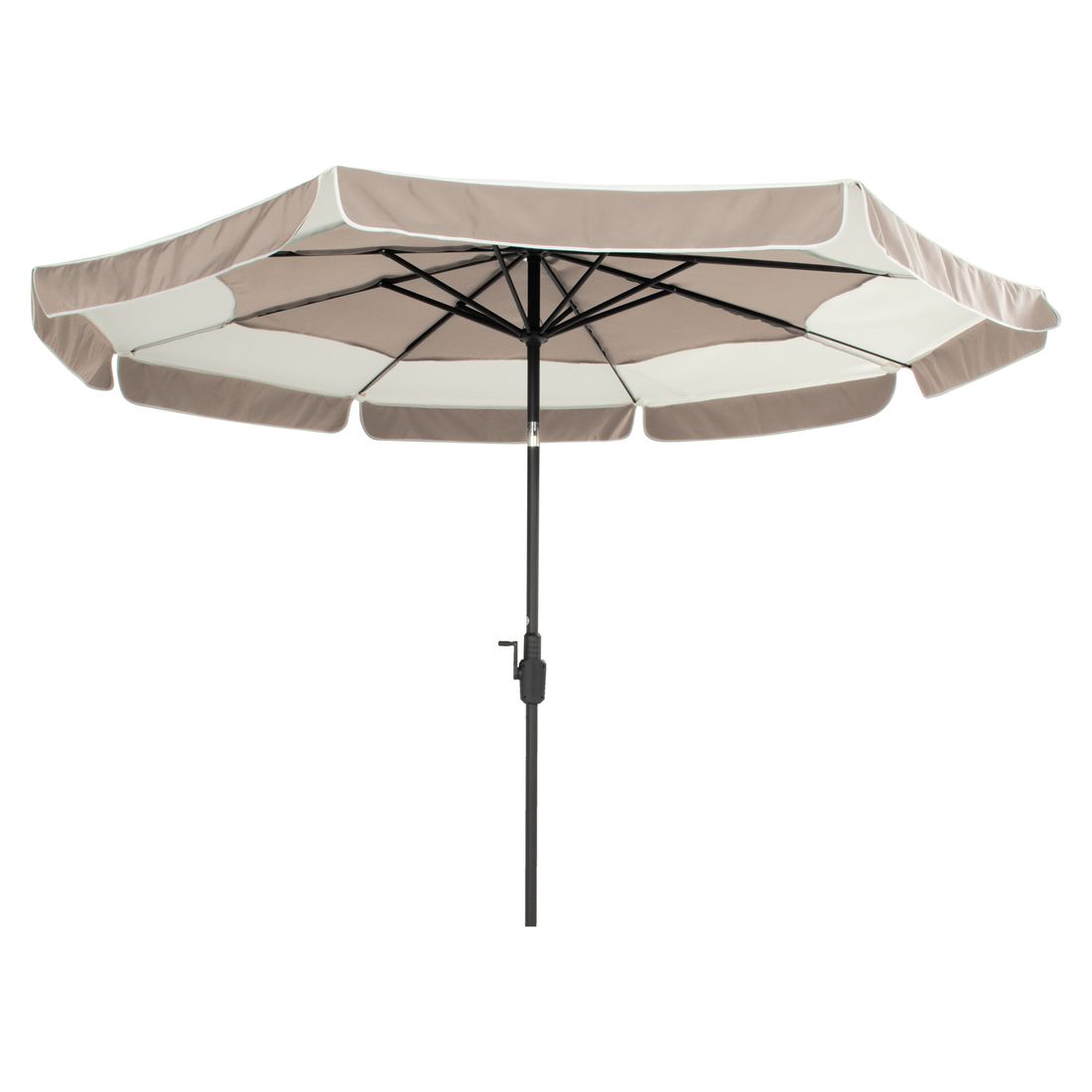 Midtstolpe-parasoll Tubb Ø300 cm svart/beige front
