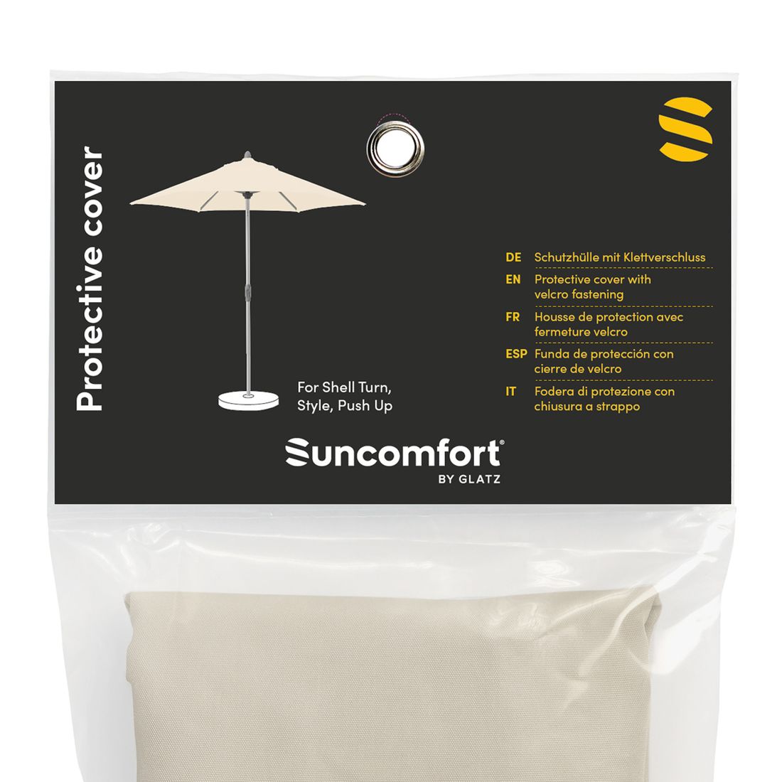 Bakside av Møbeltrekk for midtstolpe-parasoll 250x206 cm - Suncomfort