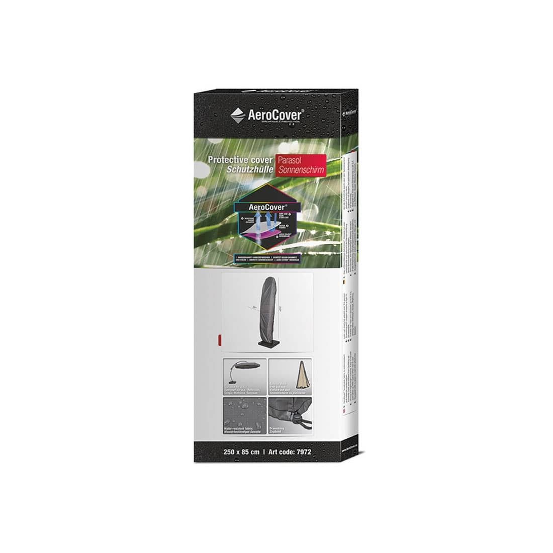 Møbeltrekk for fritthengende parasoll 300x300cm Ø350cm - AeroCover materiale og tekstur