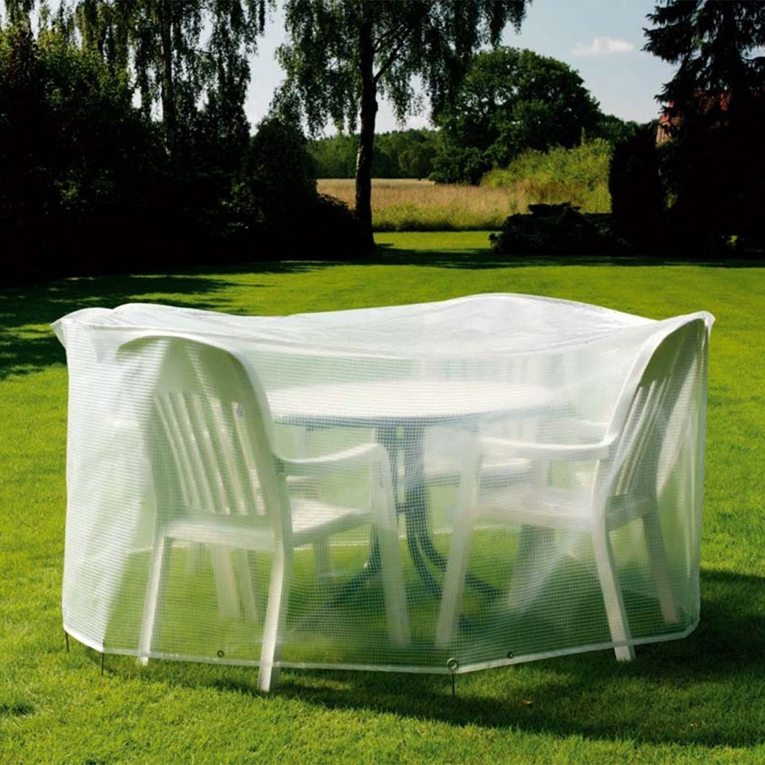 Møbeltrekk til sittegruppe Ø215x90 cm transparent - Heinemeyer sett foran