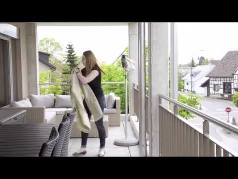 Møbeltrekk til midtstolpe-parasoll Flex-Roof - Suncomfort forfra