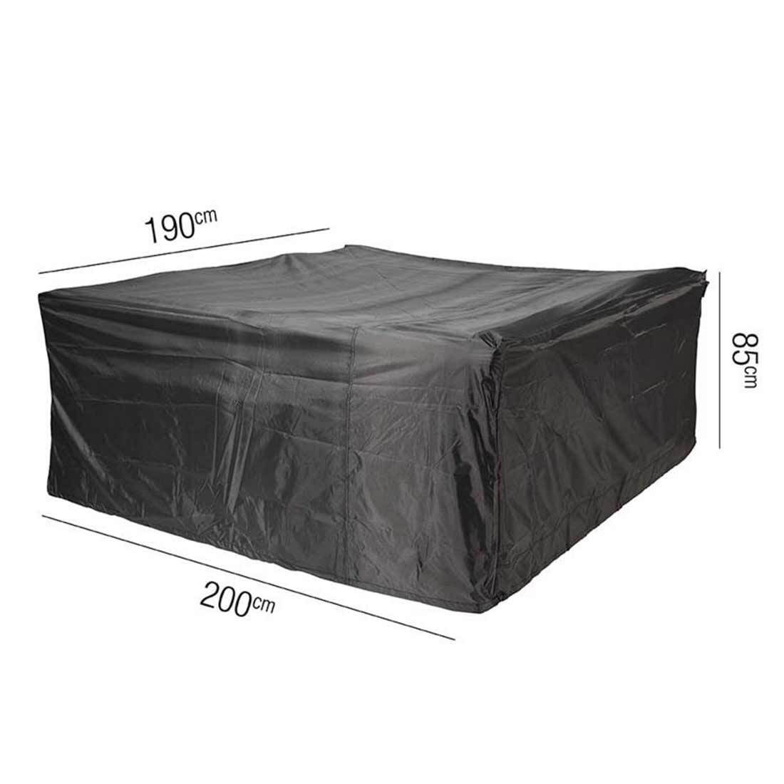 Bakside av møbeltrekk til sittegruppe 200x190x85 cm antrasitt AeroCover