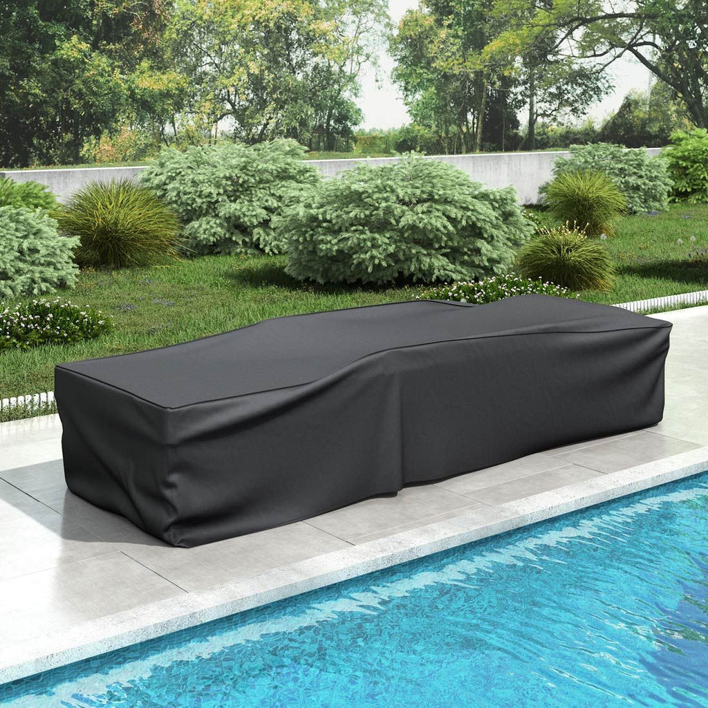 Møbeltrekk til solseng 75x210x40 cm svart - OUTLIV bakside