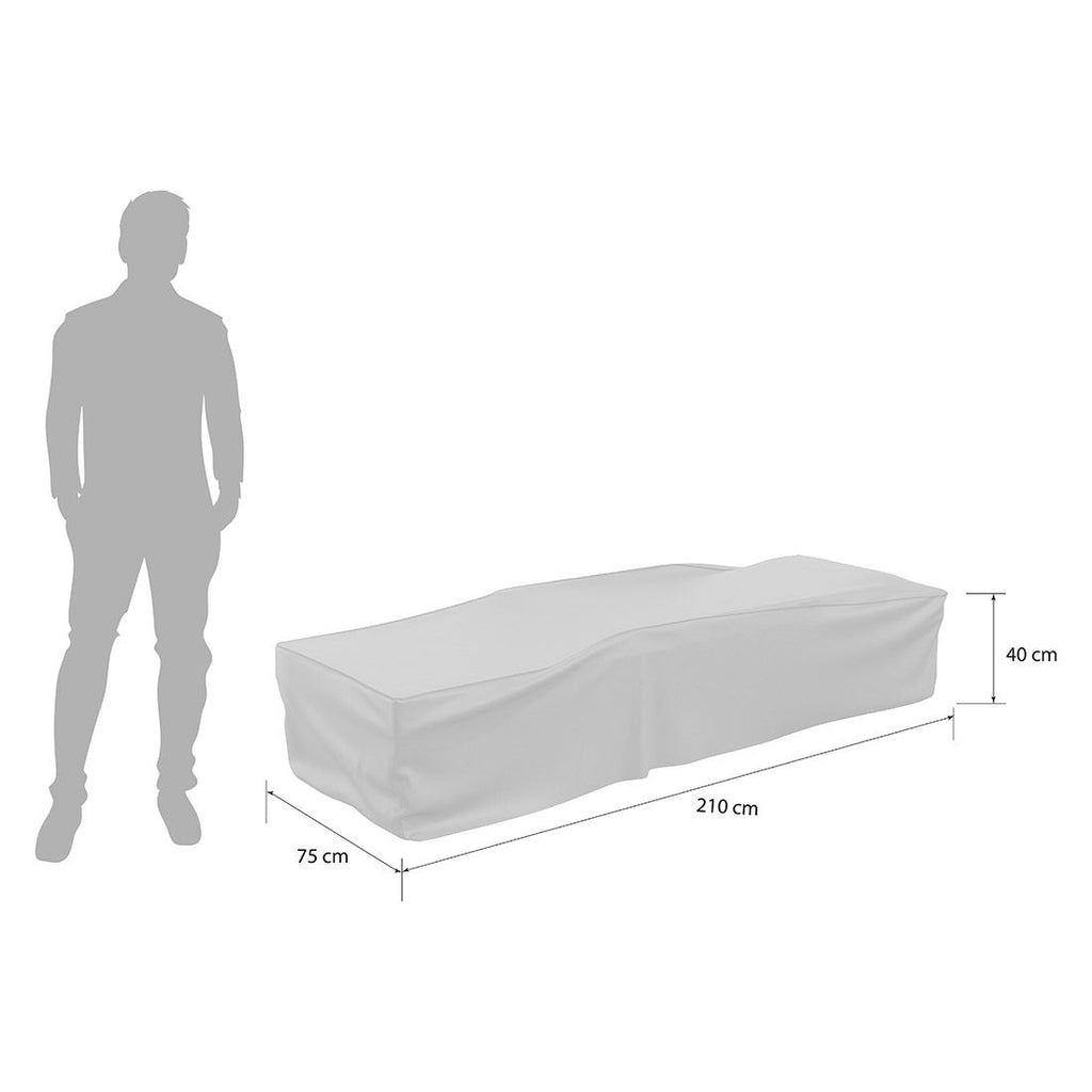 Vannavvisende materiale på Møbeltrekk til solseng 75x210x40 cm svart - OUTLIV