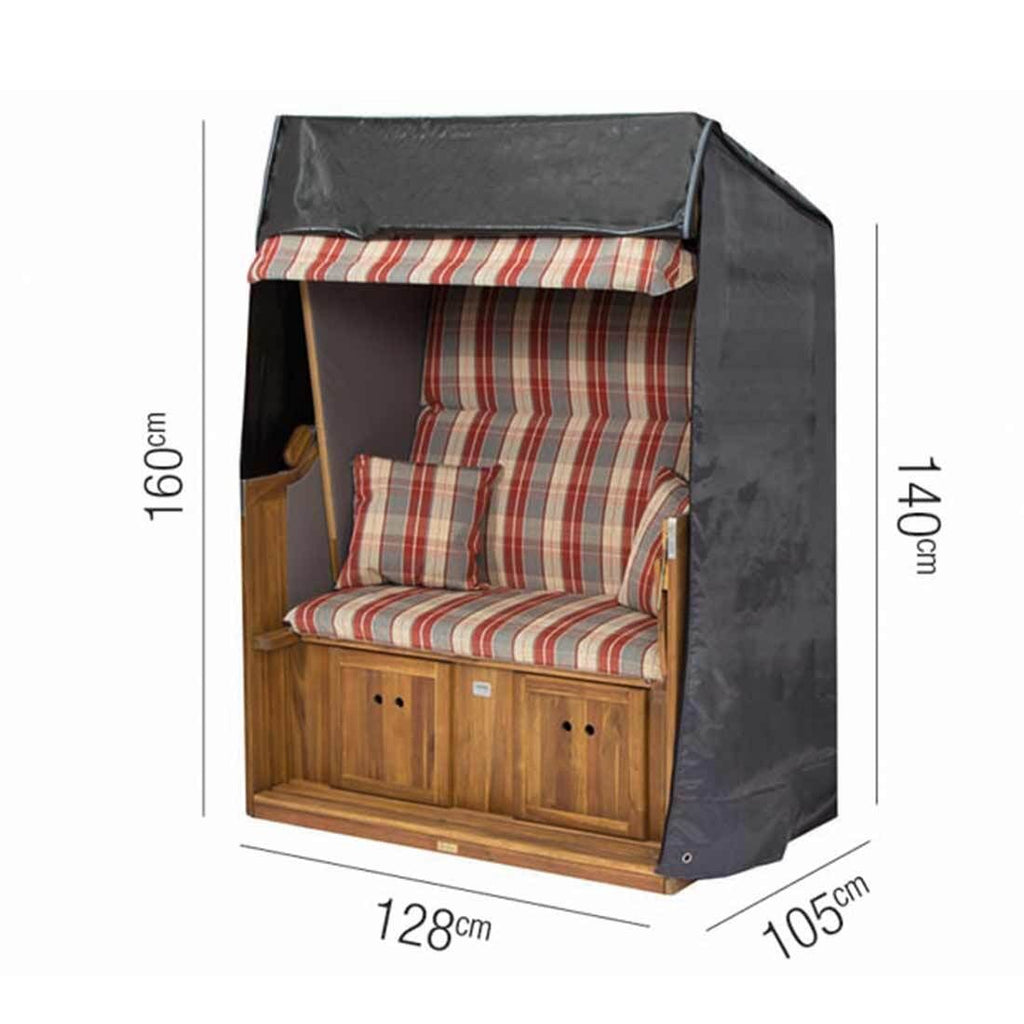 Møbeltrekk til strandkurv 128x105x160 cm antrasitt - AeroCover bakside