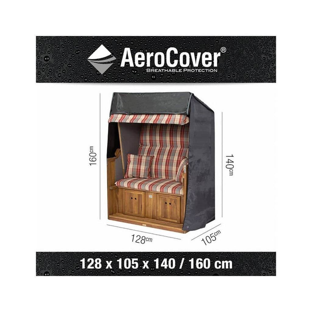 Møbeltrekk til strandkurv 128x105x160 cm antrasitt - AeroCover snorer for stramming