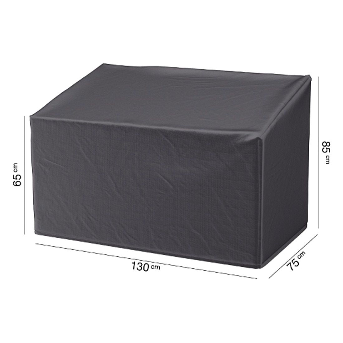 Møbeltrekk til hagebenk 130x75x65/85 cm antrasitt bakside