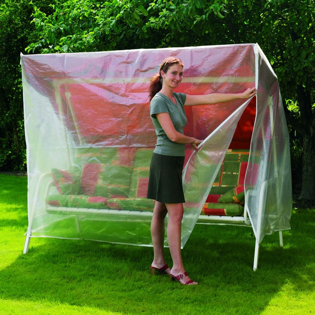 Møbeltrekk til hagehuske 160x123x90/160 cm transparent Heinemeyer beskytter mot vær og smuss
