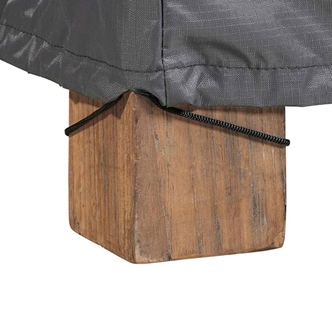 Nærbilde av sømmene på møbeltrekk til hagemøbelsett 200x150x85 cm antrasitt - AeroCover