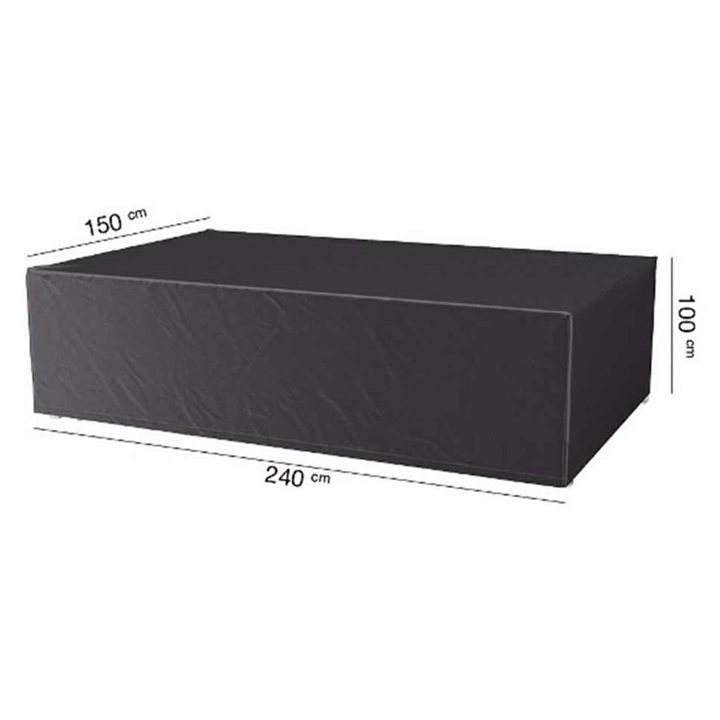 Møbeltrekk til hagemøbelsett 240x150x100 cm antrasitt - AeroCover forfra