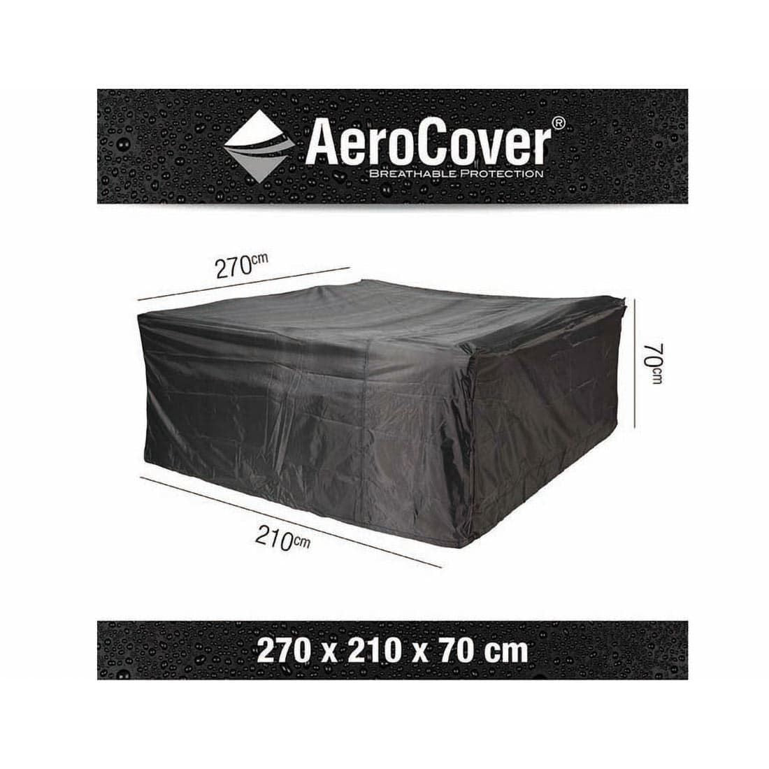 Møbeltrekk til sittegruppe 270x210x70 cm, polyester - AeroCover i bruk på terrasse