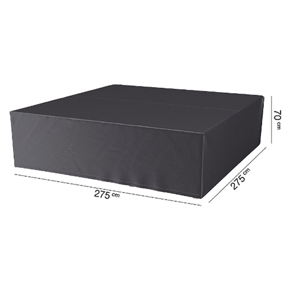 Møbeltrekk til hagemøbelsett 275x275x70 cm antrasitt - AeroCover forfra