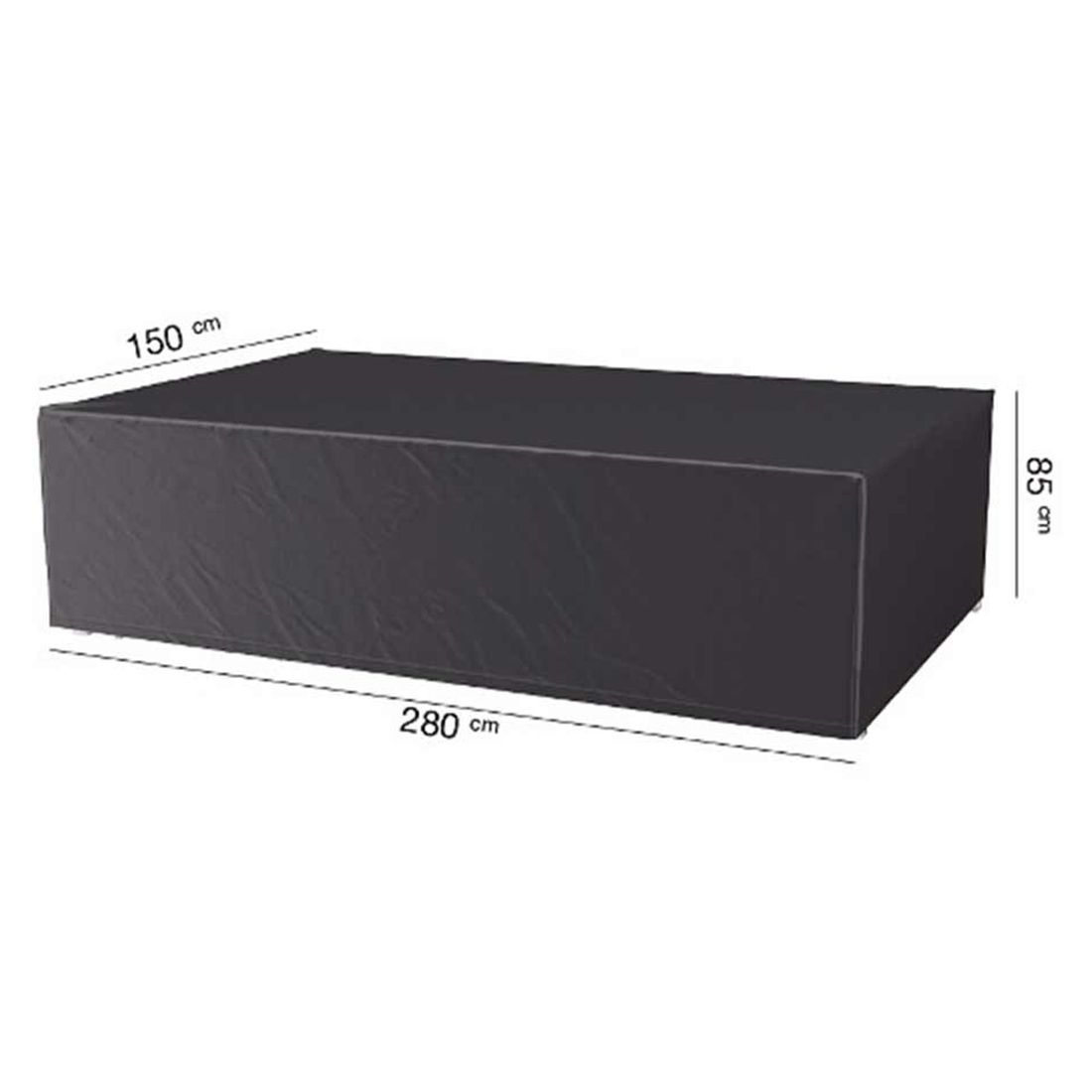 Møbeltrekk til hagemøbelsett 280x150x85 cm antrasitt - AeroCover forfra