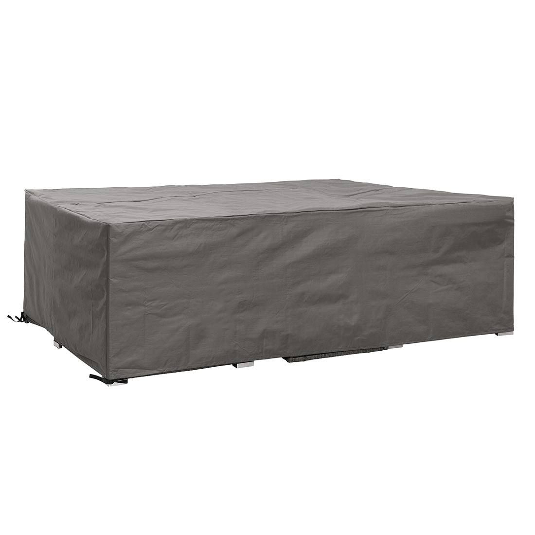 Møbeltrekk til spise-loungesett 280x230x85 cm grå forfra