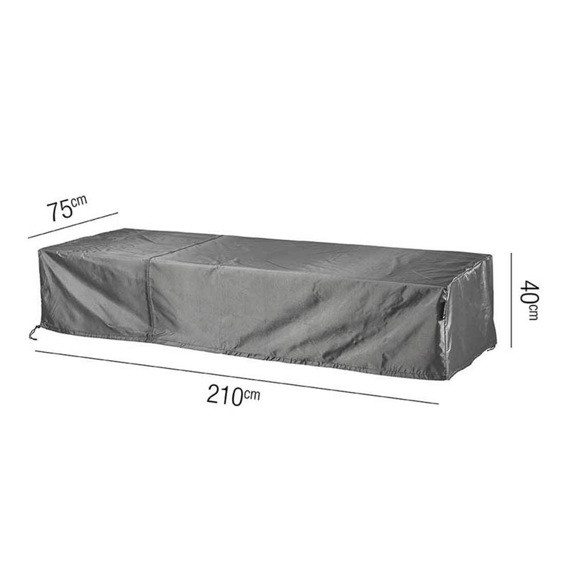 Bakside av møbeltrekk til solseng 75x210x40 cm antrasitt - AeroCover