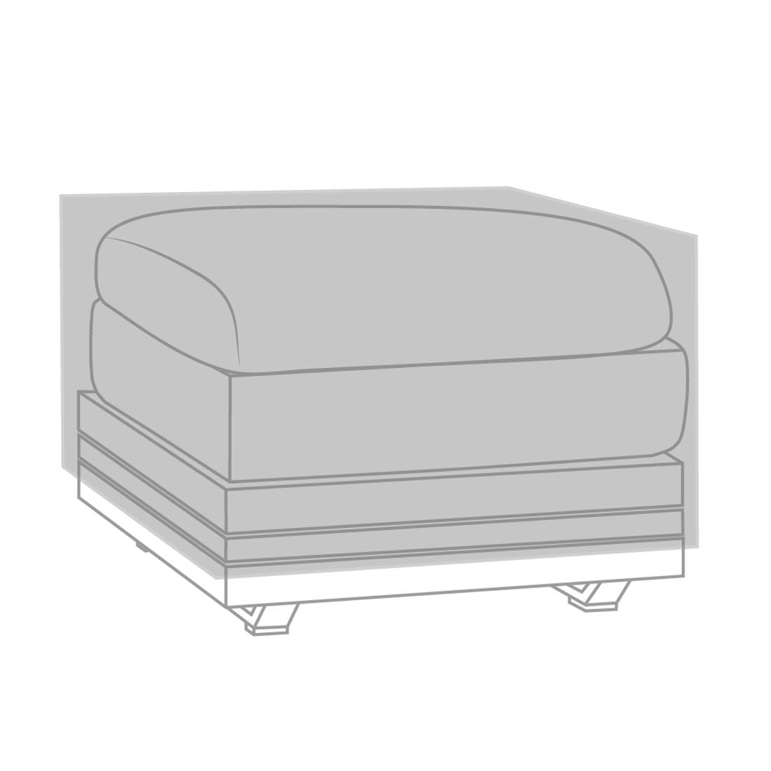 Møbeltrekk Cubo midtmodul/loungestol 70x77x56 cm detalj av materiale