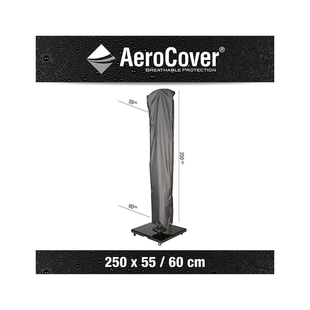 Oversikt av hele møbeltrekk for fritthengende parasoll 300x300cm antrasitt - AeroCover