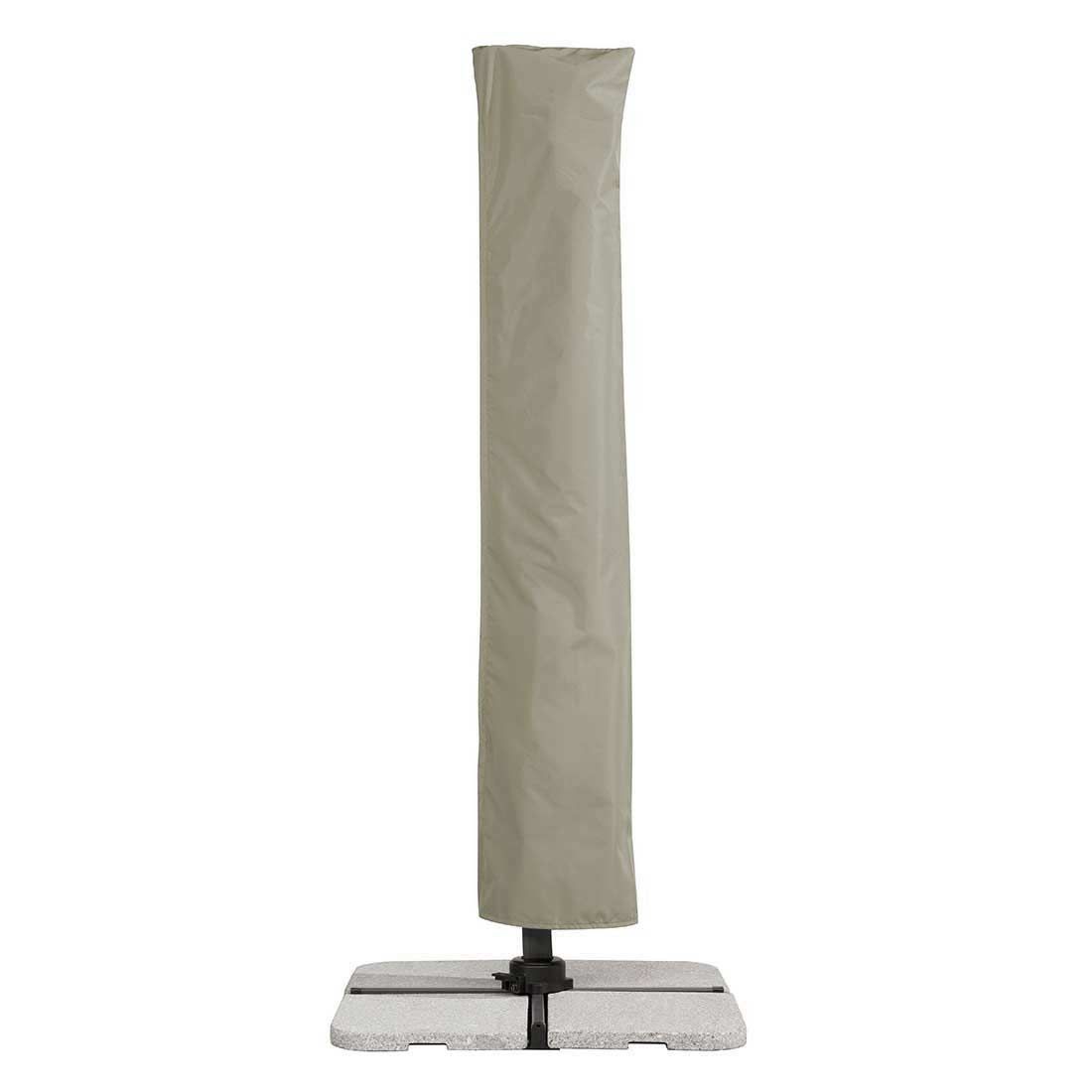 Møbeltrekk for fritthengende parasoll 300x300cm Ø350-400 Schneider i sølvgrå farge