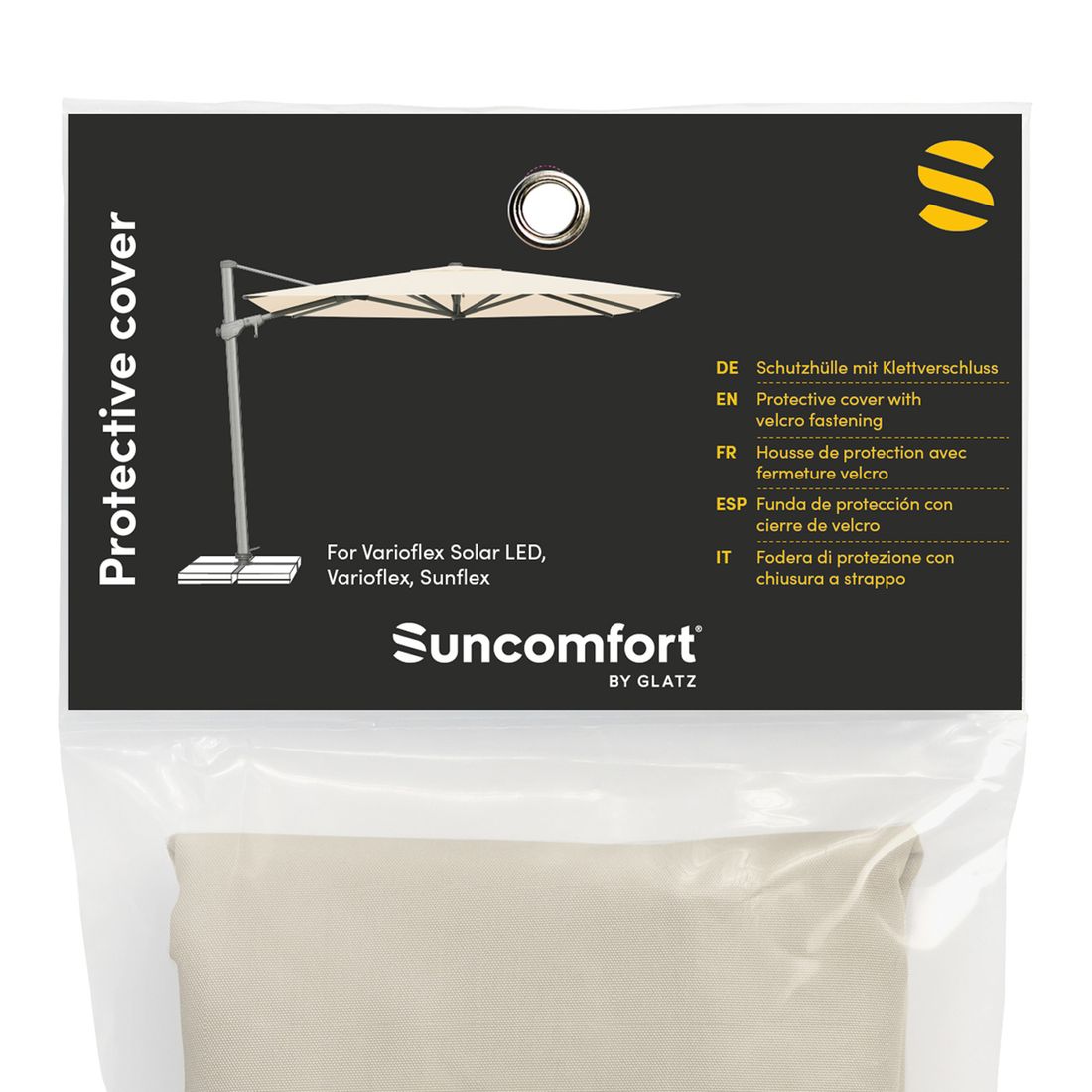 Møbeltrekk for fritthengende parasoll 300x300/330x270 cm - Suncomfort detalj
