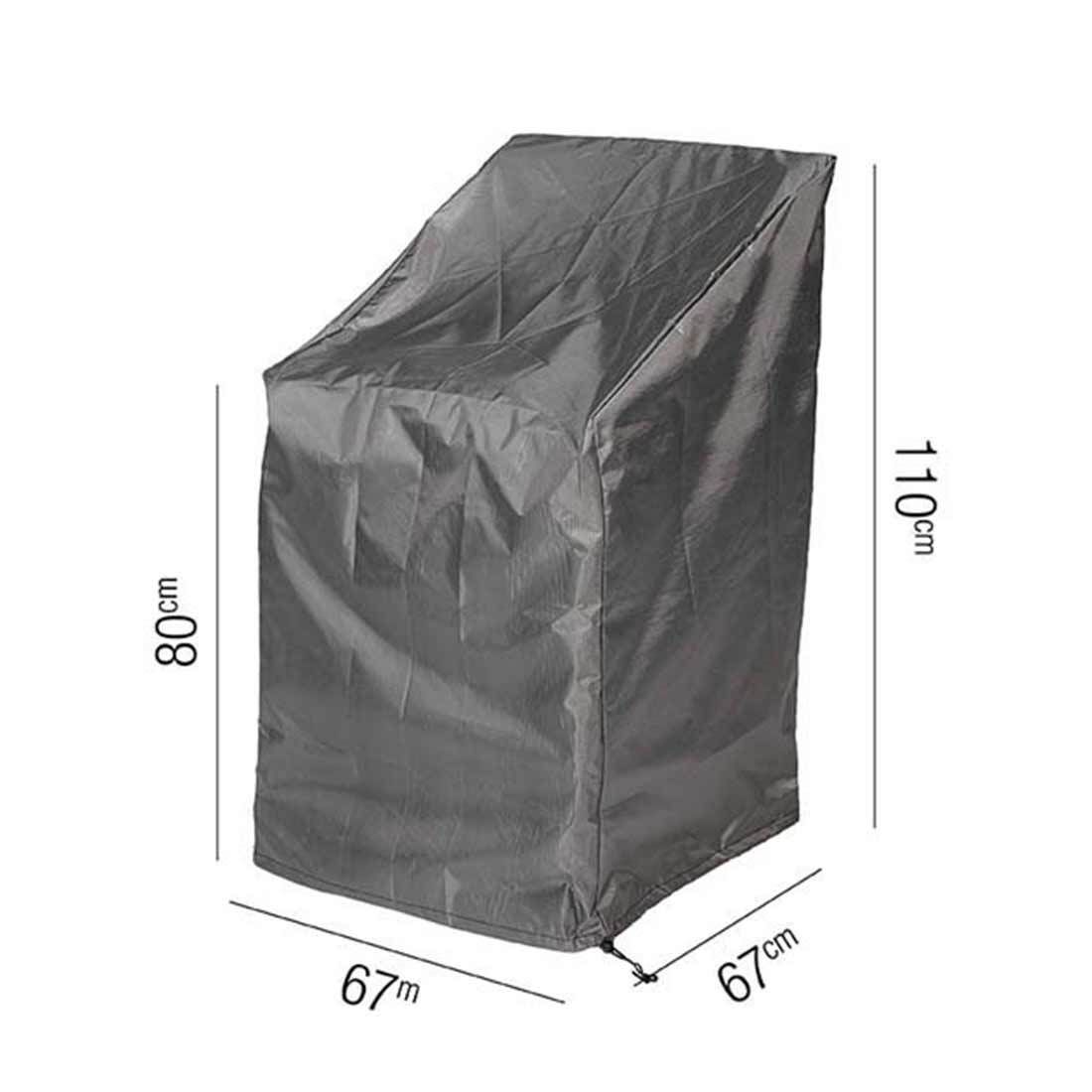 Møbeltrekk til hagestol 67x67x80/110 cm antrasitt - AeroCover bakside