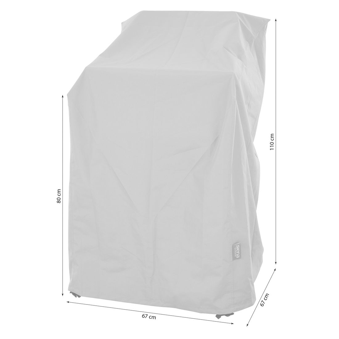 Montert møbeltrekk til hagestol 67x67x80/110 cm beige Siena Garden i hage