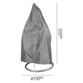 Møbeltrekk til hengestol Ø100x200 cm antrasitt - AeroCover forfra