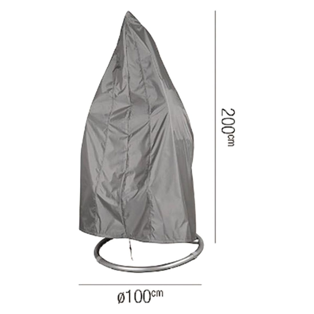 Møbeltrekk til hengestol Ø100x200 cm antrasitt - AeroCover forfra