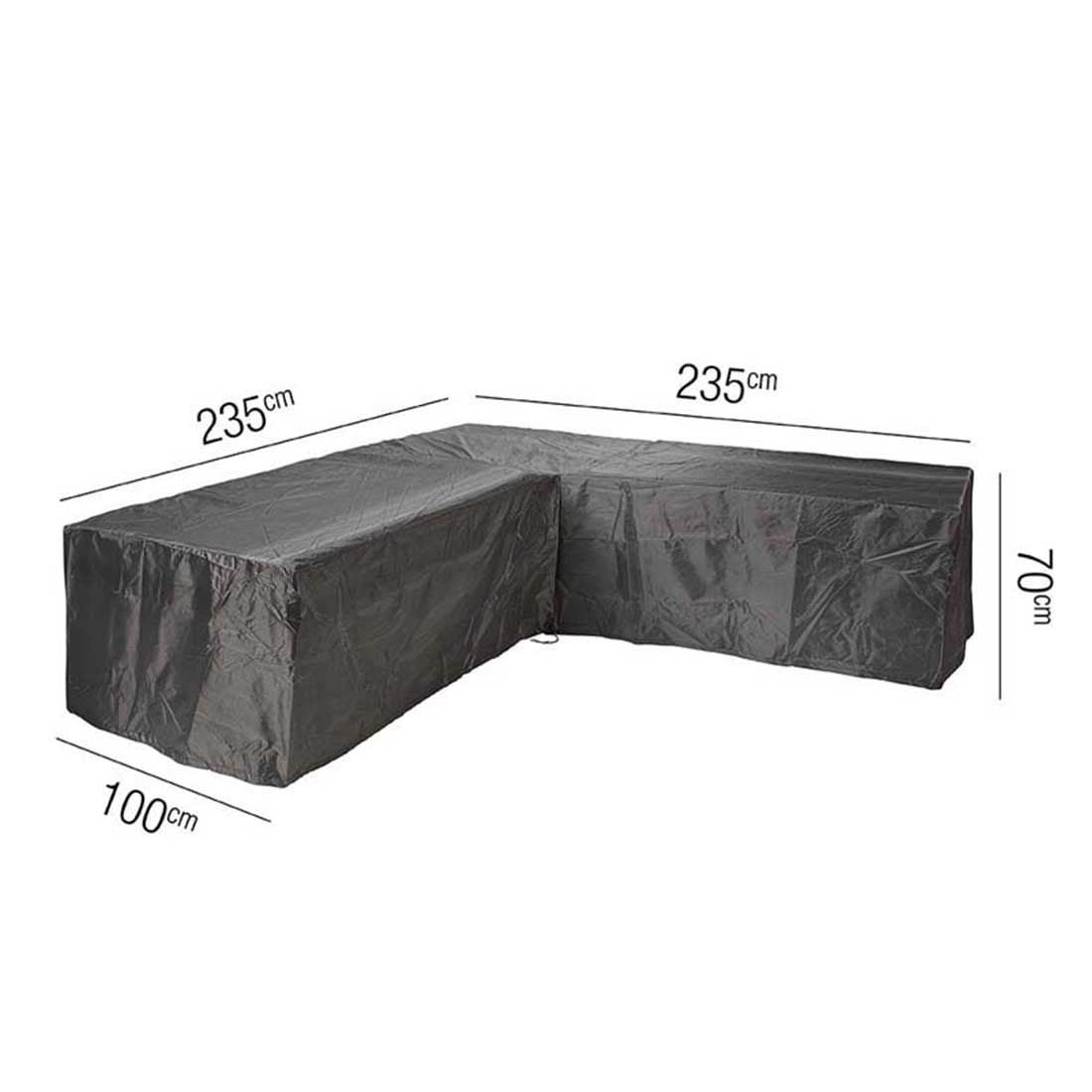 Møbeltrekk for hjørnesofa ute 235x235x100x70 cm - AeroCover bakside