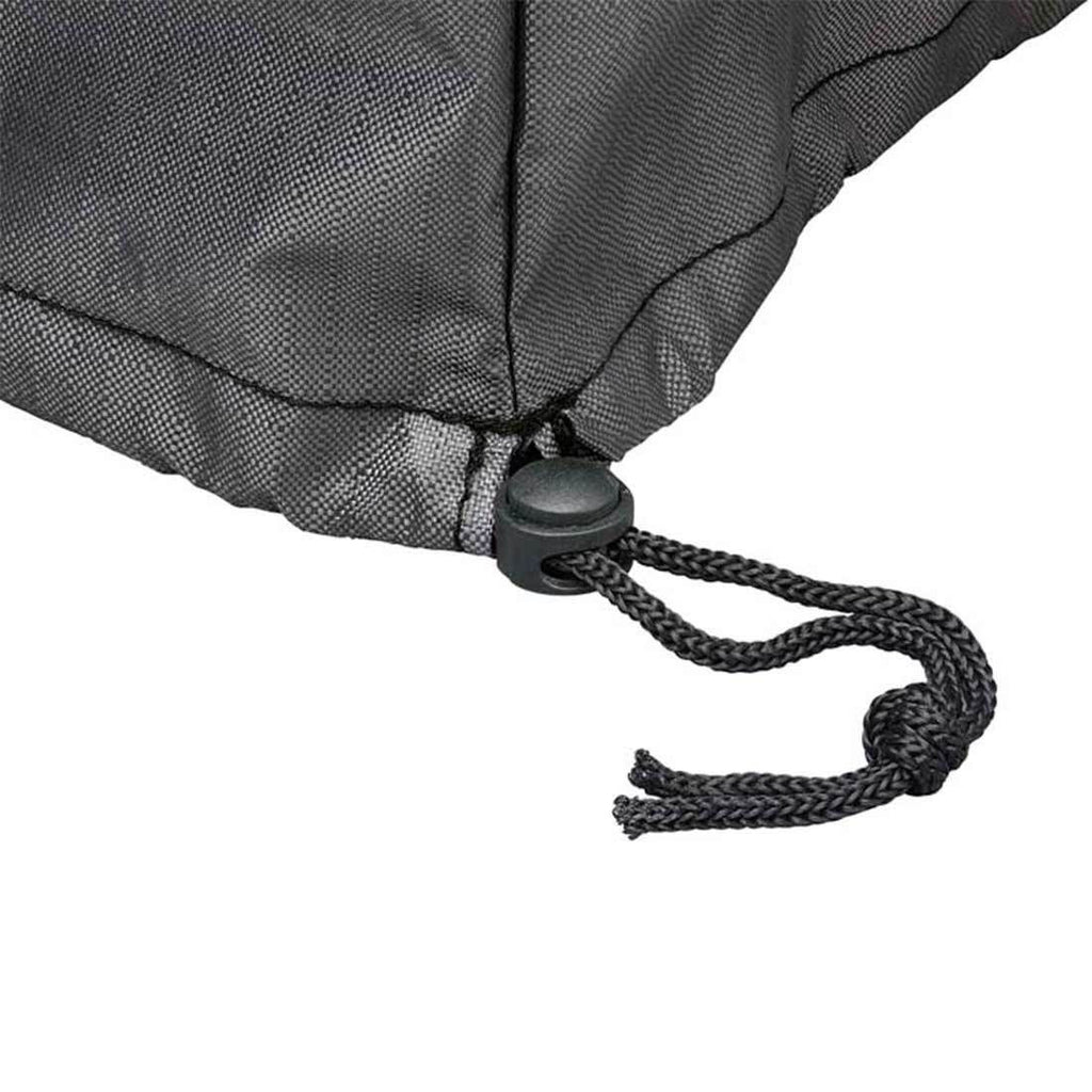 Detalj av materialet på møbeltrekk til sittegruppe Ø200x85 cm antrasitt AeroCover
