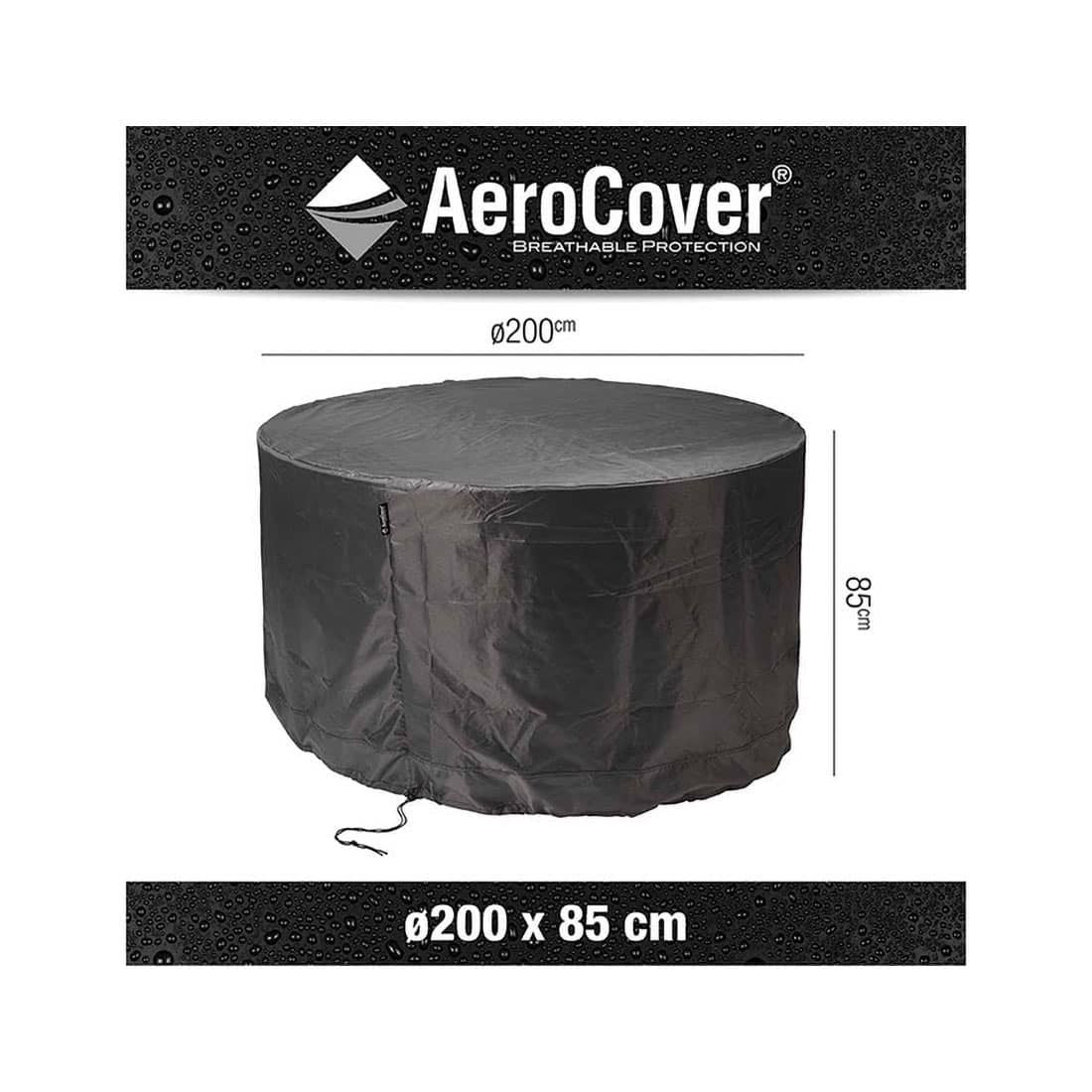 Oppbevaringstaske for møbeltrekk til sittegruppe Ø200x85 cm antrasitt AeroCover