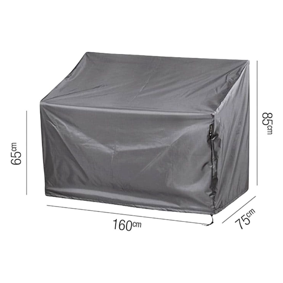 Bakside av møbeltrekk til hagebenk 160x75x65/85 cm antrasitt AeroCover