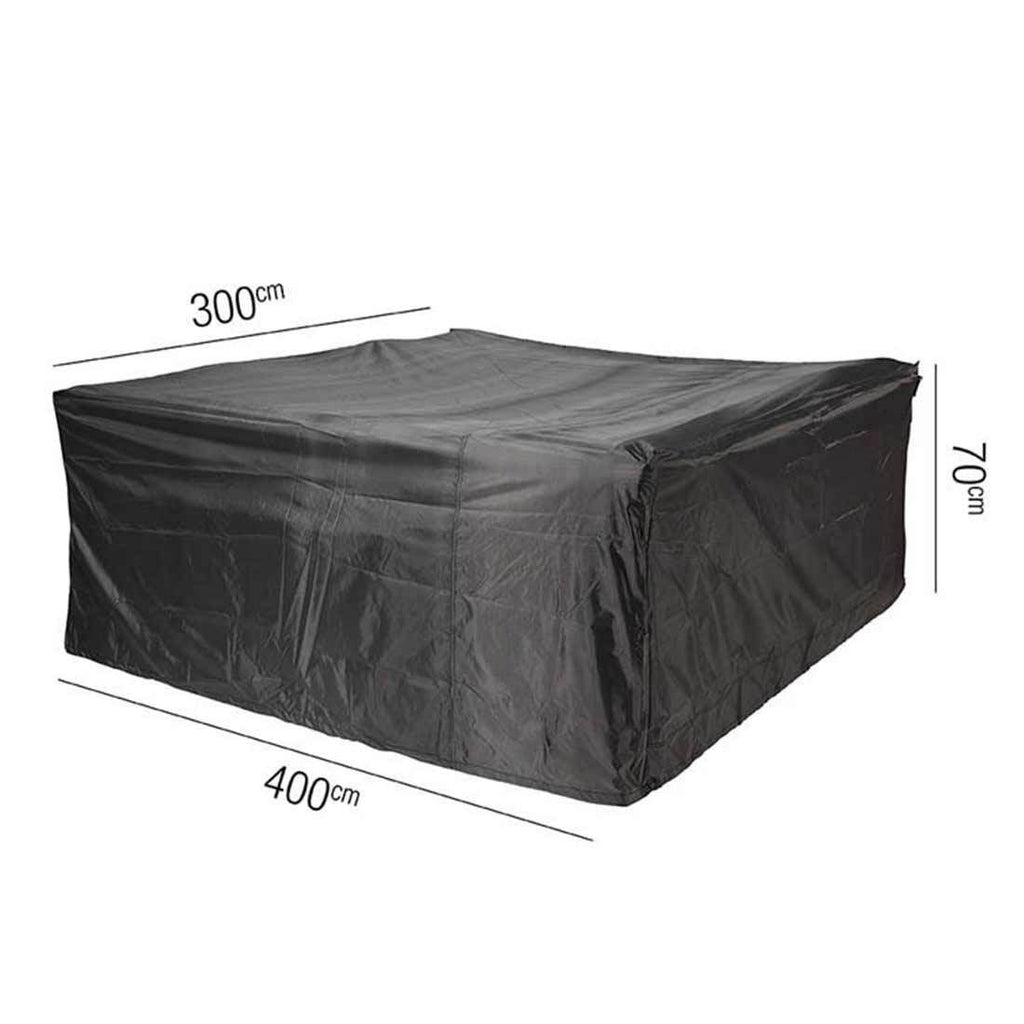 Bakside av møbeltrekk til sittegruppe 400x300x70 cm antrasitt - AeroCover